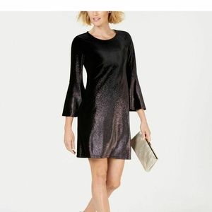 ALFANI Velvet Bell Sleeve Jewel-Neck Dress Size 10